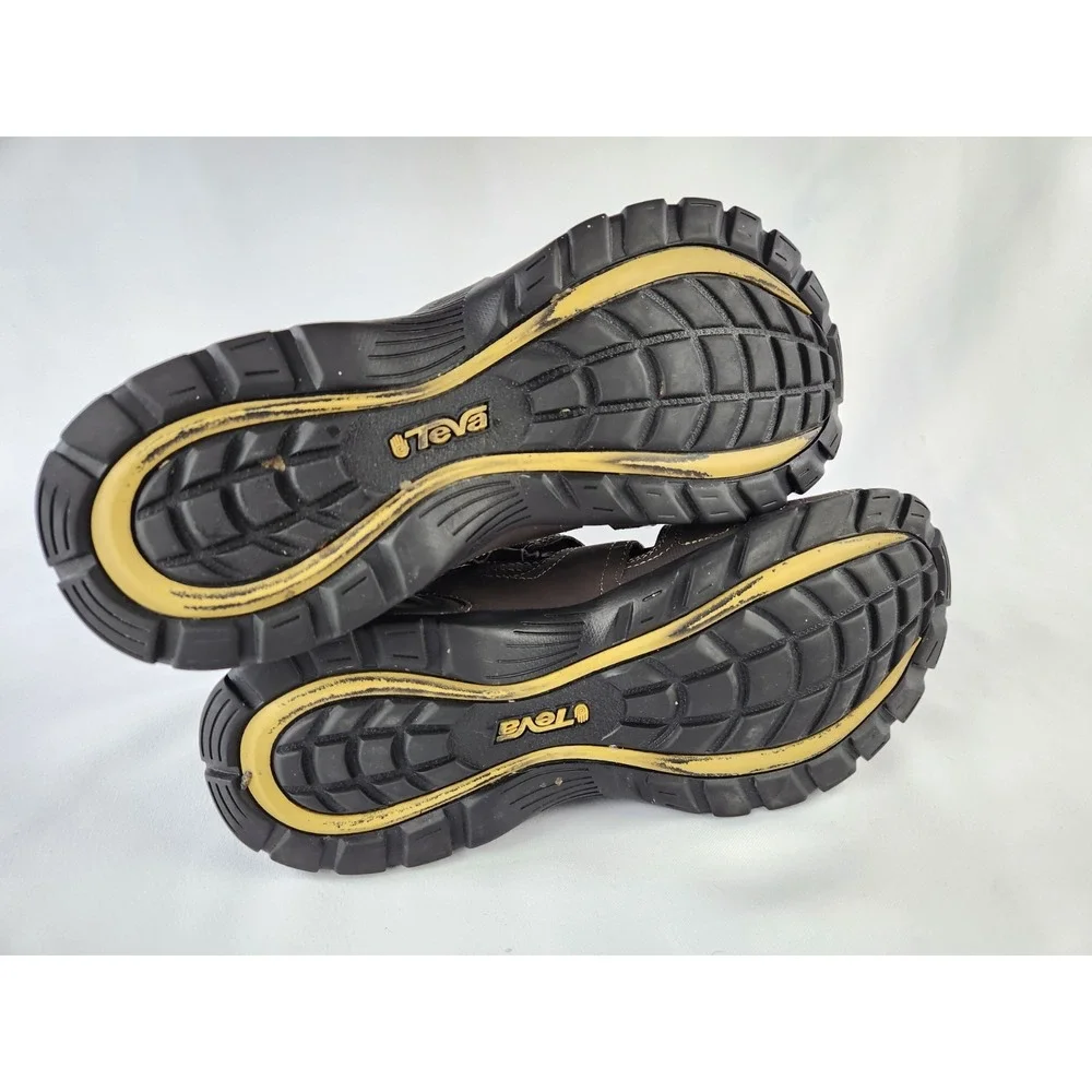 TEVA Men's Size 12 FOREBAY Brown Leather Fishing Water Hiking Sandals Shoes